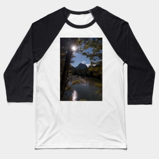 Mountain Views on a Sunny Day in New Zealand Baseball T-Shirt